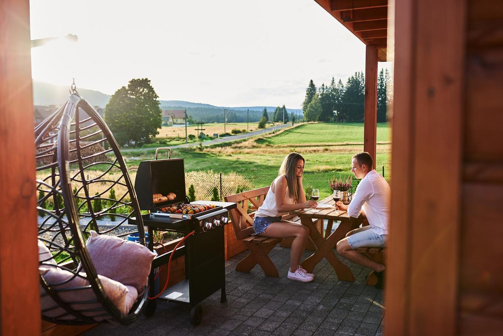 Osada Orlica Klimatyczne Domki Z Widokiem Na Gory I Termalnym Spa Sauna Jacuzzi 4 Km Od Zieleniec Ski Arena Lasowka 外观 照片