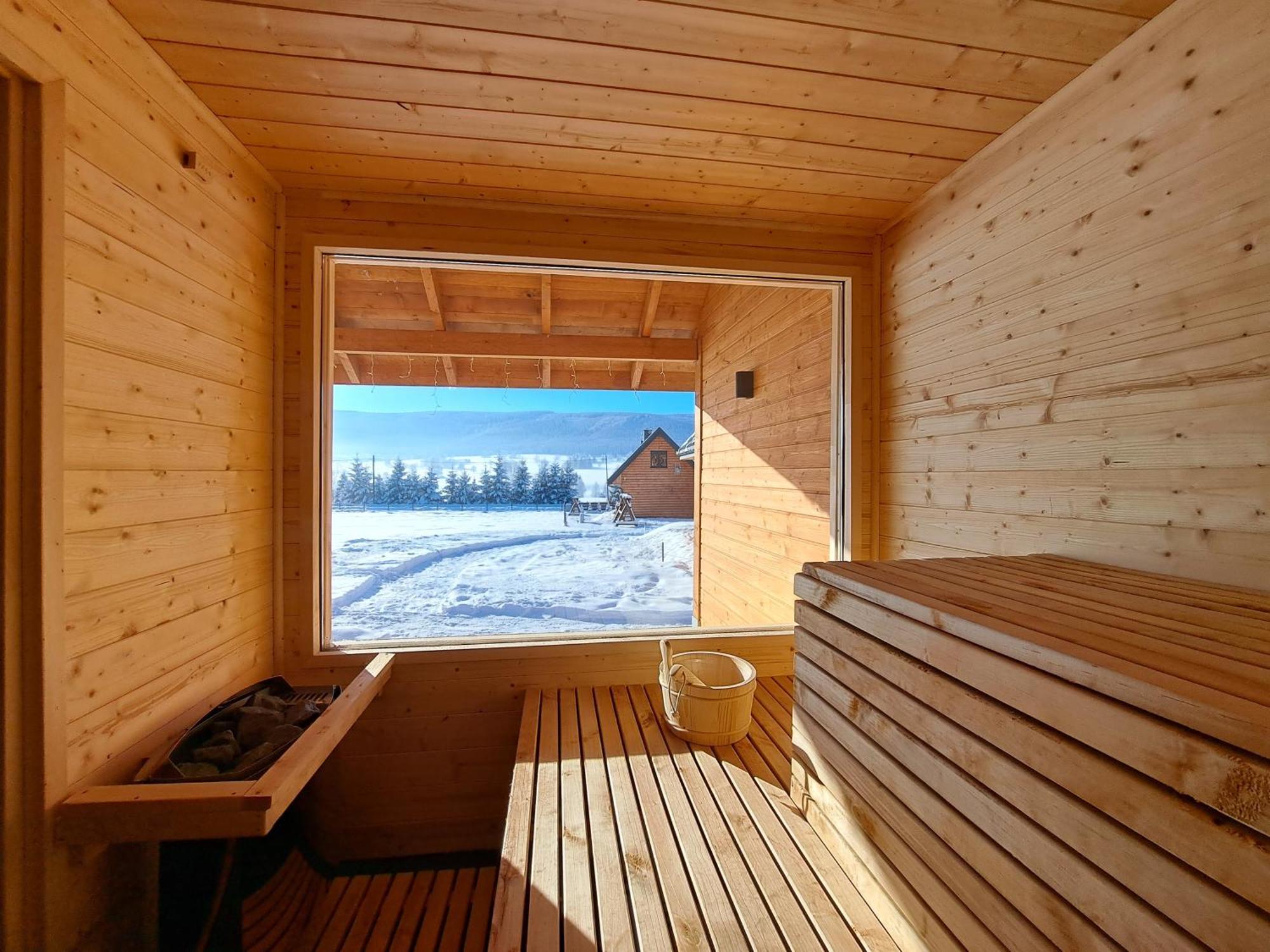 Osada Orlica Klimatyczne Domki Z Widokiem Na Gory I Termalnym Spa Sauna Jacuzzi 4 Km Od Zieleniec Ski Arena Lasowka 外观 照片