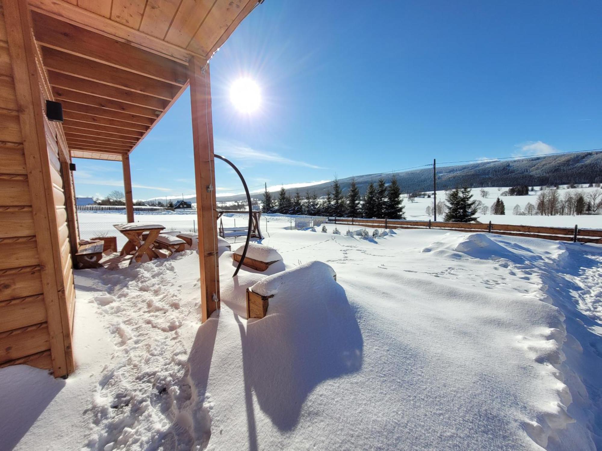 Osada Orlica Klimatyczne Domki Z Widokiem Na Gory I Termalnym Spa Sauna Jacuzzi 4 Km Od Zieleniec Ski Arena Lasowka 外观 照片